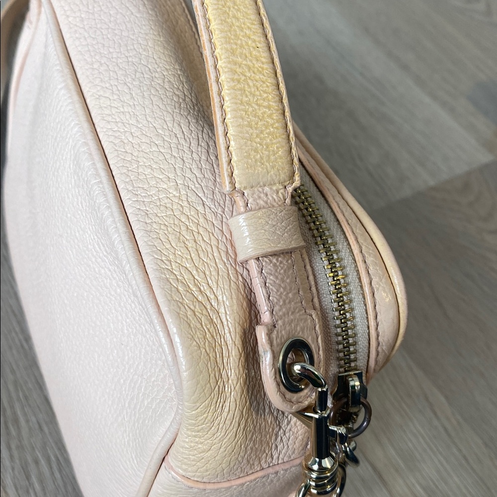 Versace Collection Blush Leather Crossbody Bag - Picture 14 of 14